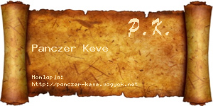 Panczer Keve névjegykártya